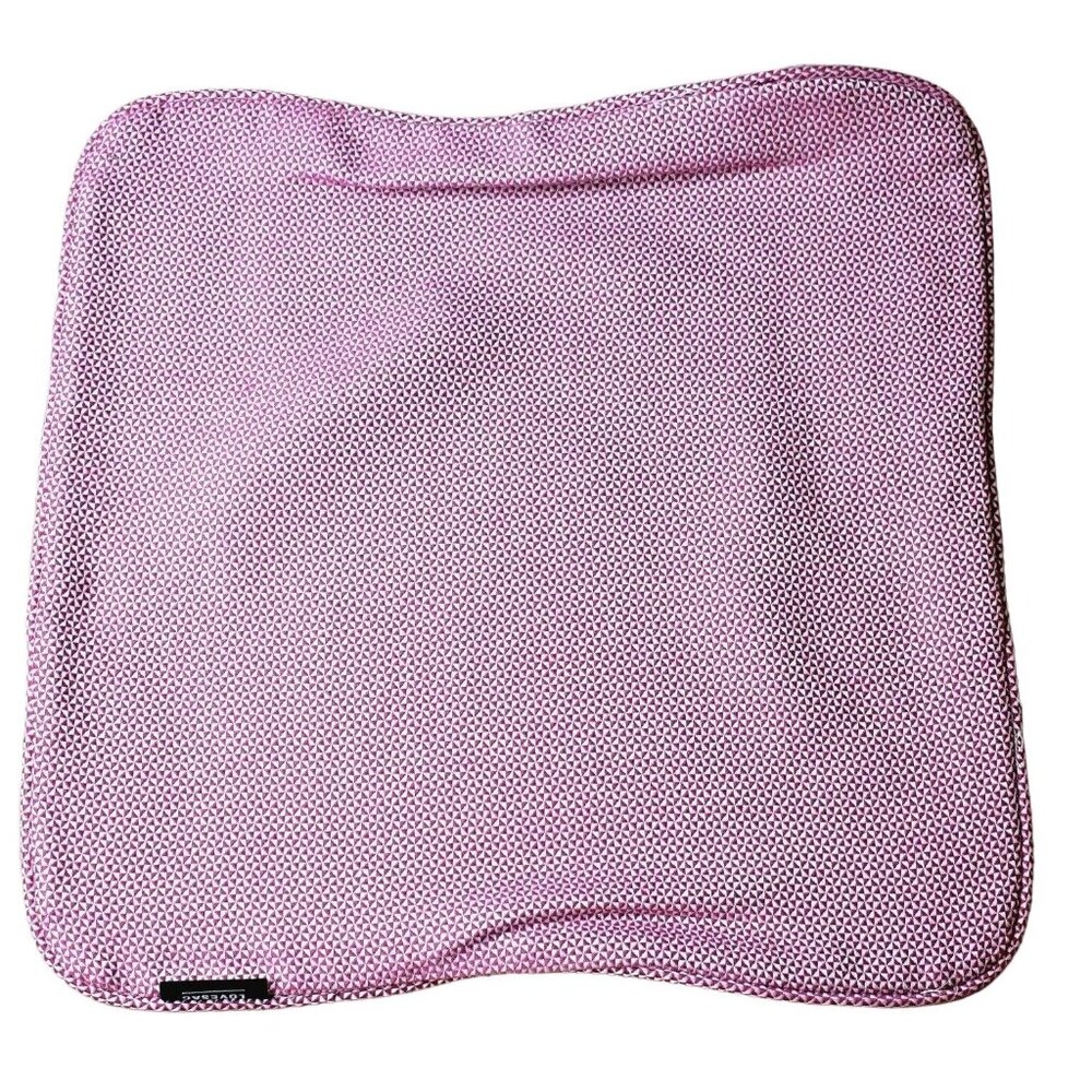 Lovesac Throw Pillow Cover with Piping Raspberry Pinwheel Weave 18x18 inch